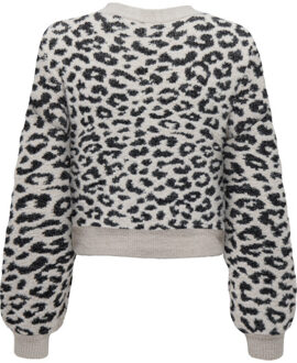 Jacqueline de Yong Jdylorraine animal short cardigan k Wit - L