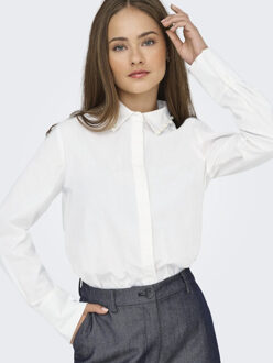 Jacqueline de Yong Jdylula ls pearl detail shirt wvn off-white Ecru - M