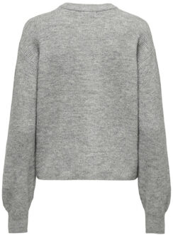 Jacqueline de Yong Jdylumi life l/s button cardiga knt Grijs - S