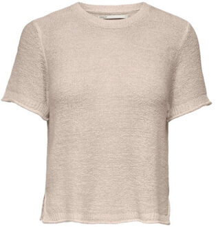 Jacqueline de Yong Jdymarina ls v-neck pullover knt beige Ecru - S