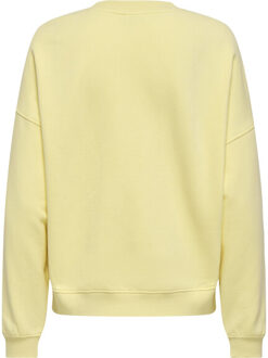 Jacqueline de Yong Jdymesa l/s o-neck emb sweat jrs no - maat S Geel