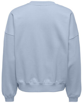 Jacqueline de Yong Jdymesa life ls o-nk emb sweat jrs noos licht - maat L Blauw