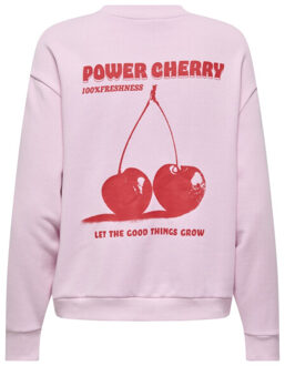 Jacqueline de Yong Jdynanna life ls text sweat jrs dia - Roze - XXL