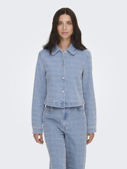 Jacqueline de Yong Jdynico ls structure schaket dnm blue denim Blauw - M