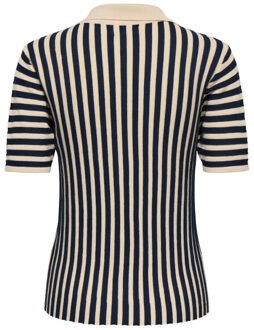 Jacqueline de Yong Jdynola 24 collar pullover knt dessin Blauw - M