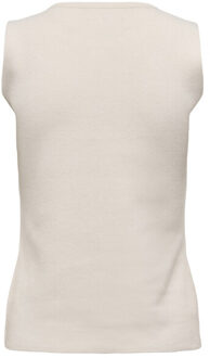 Jacqueline de Yong Jdyprime life sl on fitted vest knt ecru