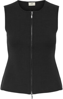 Jacqueline de Yong Jdyriley s/l o-neck two way zip ves Zwart - L
