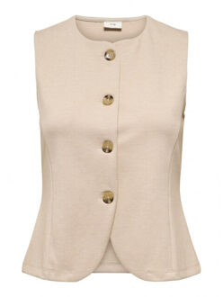 Jacqueline de Yong Jdyrisso sl waistcoat jrs zand Ecru - L