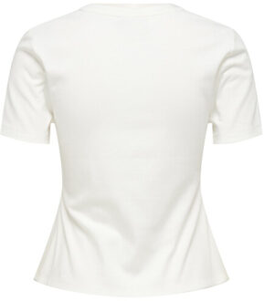 Jacqueline de Yong Jdytessa ss detail top jrs off-white Ecru - M