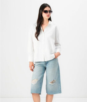 Jacqueline de Yong Jdyvesper l/s loose striped shirt w Wit - M