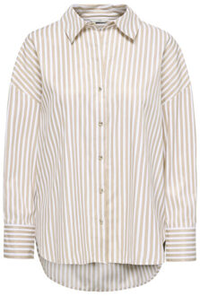 Jacqueline de Yong Jdyvesper ls lurex shirt wvn zand dessin Ecru - M