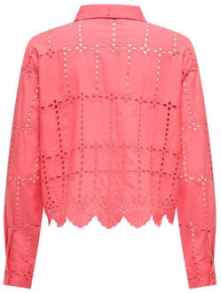 Jacqueline de Yong Jojo l/s anglaise shirt Roze - XL