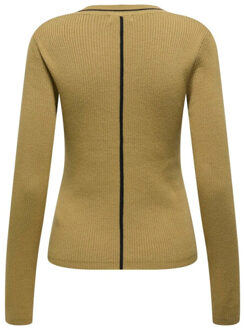 Jacqueline de Yong Josie l/s contrast rib pullover Veelkleurig - S