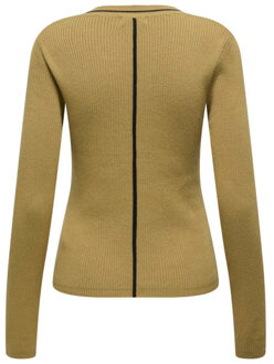 Jacqueline de Yong Josie l/s contrast rib pullover Veelkleurig - XL