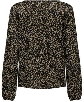 Jacqueline de Yong Julia l/s v-neck top Veelkleurig - S