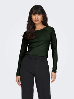 Jacqueline de Yong Kaiser l/s glitter o-neck top Groen
