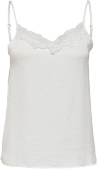 Jacqueline de Yong Kanten Hemd Dames Collectie Lente/Zomer Jacqueline de Yong , White , Dames - L,M,S,Xs,2Xs