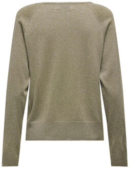 Jacqueline de Yong Kaya lurex l/s on raglan slit pul Veelkleurig - M