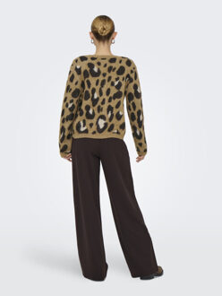 Jacqueline de Yong kayla life l/s jacq o-neck cardi 15359725 rubber - maat S Houtskool