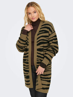 Jacqueline de Yong Lorraine animal l/s long cardigan Veelkleurig