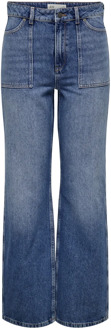 Jacqueline de Yong Maya high waist jeans Blauw - L