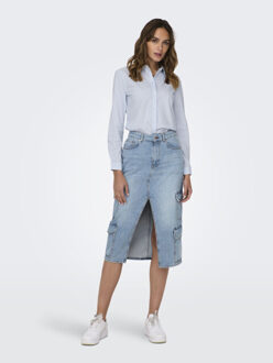 Jacqueline de Yong mio l/s shirt wvn noos 15149877 cashmere - maat 36 Blauw