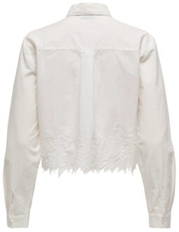 Jacqueline de Yong Nola l/s short shirt Wit