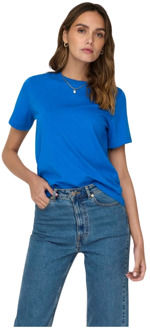 Jacqueline de Yong Pisa Korte Mouwen T-shirt Jacqueline de Yong , Blue , Dames - Xl,L,M,S,Xs