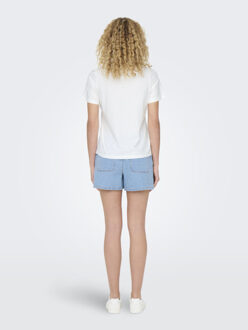 Jacqueline de Yong pisa s/s print top jrs noos 15298612 bittersweet heart Ecru - L