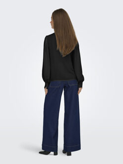 Jacqueline de Yong rachel life l/s beaded shirt wvn 15333539 - Zwart