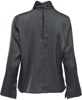 Jacqueline de Yong rocky l/s high neck top wvn 15311619 asphalt Houtskool