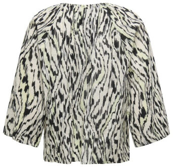 Jacqueline de Yong Sapna 3/4 tassel top Veelkleurig - M