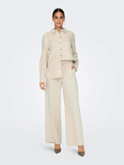 Jacqueline de Yong Say hw linen wide pant Ecru - M