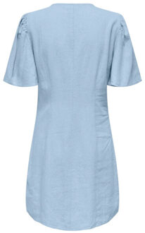 Jacqueline de Yong Say s/s linen shirt dress Veelkleurig