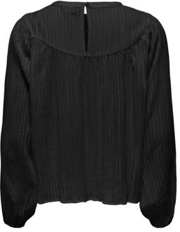 Jacqueline de Yong Sia l/s embroidery top Zwart