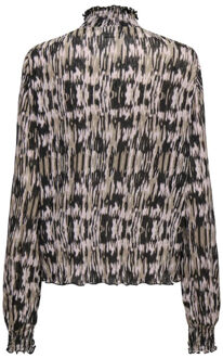 Jacqueline de Yong Sienna l/s smock detail top Bruin