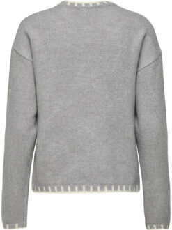 Jacqueline de Yong silja l/s on contrast pullover k 15361187 december sky Lichtblauw