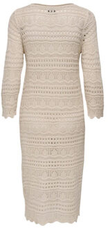 Jacqueline de Yong Sun lay 3/4 boat neck dress Beige - M
