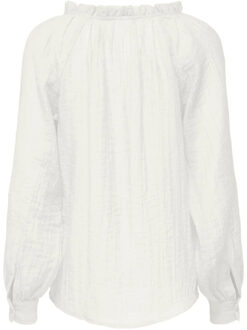 Jacqueline de Yong Theo l/s v-neck top Wit - M
