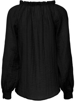 Jacqueline de Yong Theo l/s v-neck top Zwart - XL