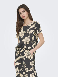 Jacqueline de Yong troya life s/s o-neck top wvn di 15347687 phantom Grijs - M