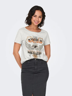 Jacqueline de Yong Vupti slub ss o neck t-shirt Veelkleurig - L