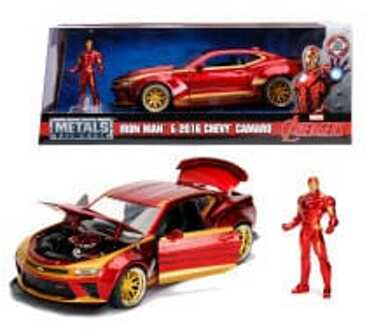 Jada Toys JADA auto Marvel Ironman 2016 Chevy Camaro SS 1:24 die-cast Rood