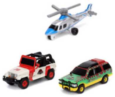 Jada Toys Jurassic World Nano Hollywood Cars Diecast Mini Cars 4-Pack
