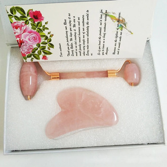 Jade Roller Face Massager Lift Slimmer Shaper Massage Rose Quartz Natural Stone Crystal Slimming Health And Beauty Skincare Tool