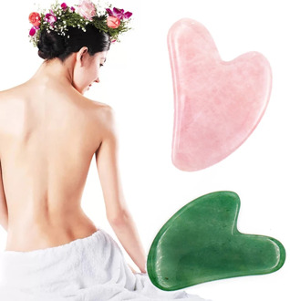 Jade Scraping Tablets Natural Stone Scraper Chinese Guasha Tools Face Neck Body Acupuncture SPA Scraper Therapy Anti Cellulite