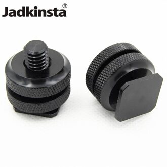 Jadkinsta 3/8 Dual Noten Mount Schroef Statief Shoe Adapter Converteren naar Flash Stand Fotostudio Accessoires