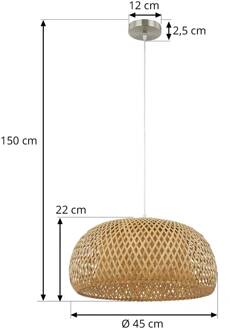 Jadwiga hanglamp Ø 45 cm van bamboe licht hout