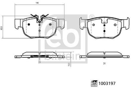 Jaguar Remblokkenset, schijfrem 1003197