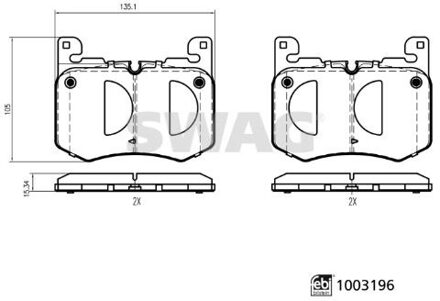 Jaguar Remblokkenset, schijfrem 33114318